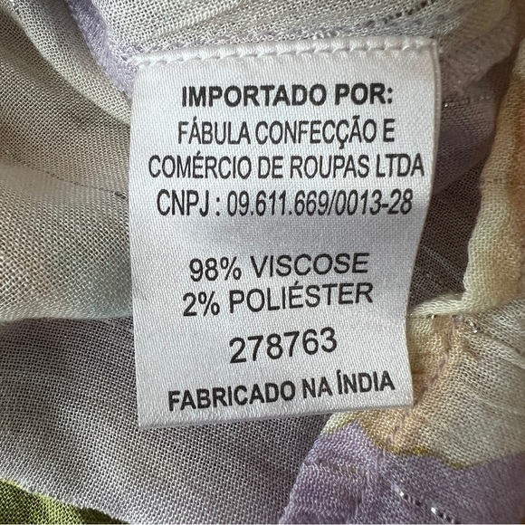 FARM RIO ANTHROPOLOGIE TOP SZ S SWING TANK FLORAL SUMMER HAWAIIAN COQUETTE GIRLY - Picture 11 of 11